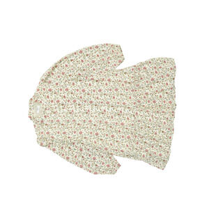 UNTUCKit Maggie Floral Ruffle Neck Tiered Dress Large L White Pink Long Sleeve